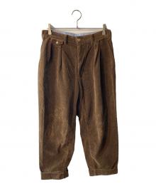 BEAMS PLUS（ビームスプラス）の古着「2 Pleats Tapered Corduroy」｜ブラウン