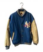 ）の古着「球団設立50周年記念 デニム スタジャン」｜インディゴ×ベージュ