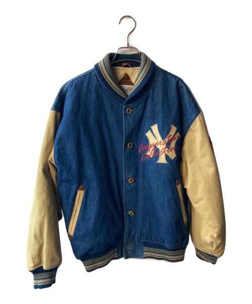 Cooperstown（クーパーズタウン）Cooperstown (クーパーズタウン) STARTER (スターター) 球団設立50周年記念 デニム スタジャン インディゴ×ベージュ サイズ:Lの古着・服飾アイテム
