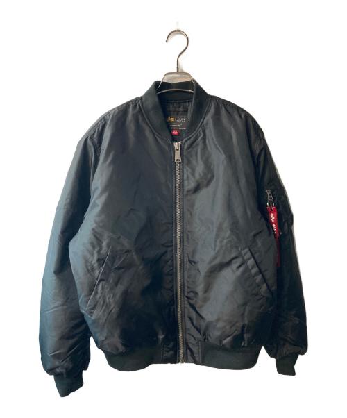 ALPHA（アルファ）ALPHA (アルファ) OXFORD FLIGHT JACKET ブラック サイズ:Ｍの古着・服飾アイテム
