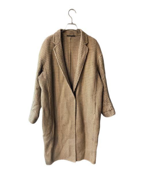 AP STUDIO（エーピーストゥディオ）AP STUDIO (エーピーストゥディオ) 千鳥柄コート ブラウン サイズ:FREEの古着・服飾アイテム