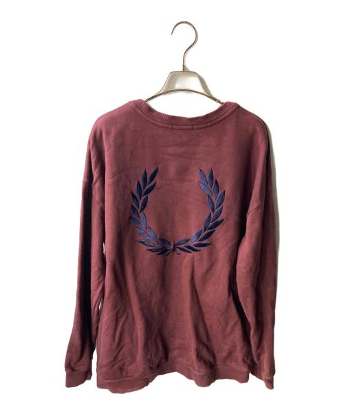 FRED PERRY（フレッドペリー）FRED PERRY (フレッドペリー) ロゴ刺繍スウェット ボルドー サイズ:Lの古着・服飾アイテム