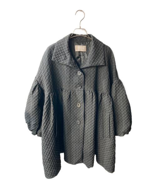 COCODEAL（ココディール）COCODEAL (ココディール) ジャガードパフスリーブコート ブラック サイズ:1の古着・服飾アイテム