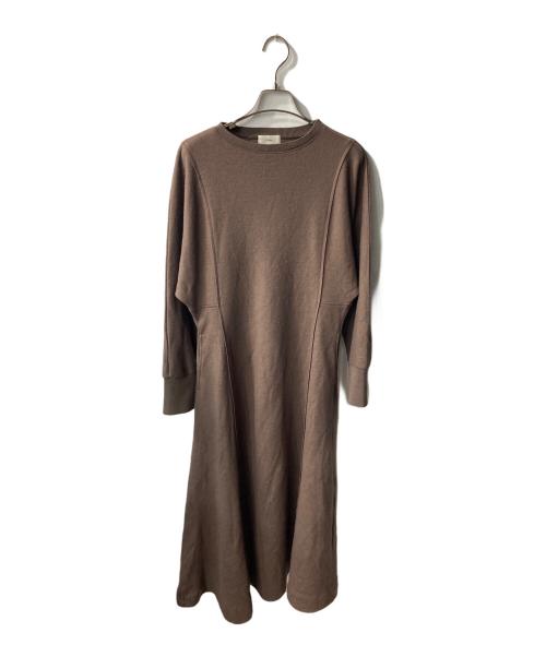 IENA（イエナ）IENA (イエナ) ウォッシャブルウールスムースワンピース ブラウン サイズ:38の古着・服飾アイテム