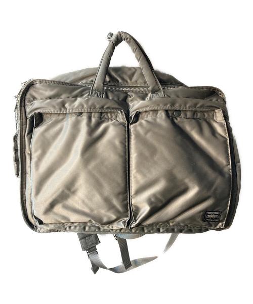 PORTER（ポーター）PORTER (ポーター) 3WAY BRIEFCASE シルバー×グレーの古着・服飾アイテム
