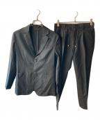 giab's ARCHIVIOジャブス アルキヴィオ）の古着「ウール&モヘア 2B ジャケットSTROZZI GOLD+パンツ VERDI GOLD」｜ブラック