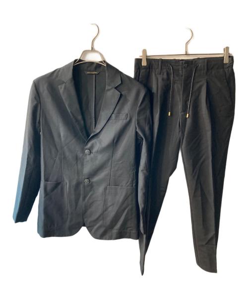 giab's ARCHIVIO（ジャブス アルキヴィオ）giab's ARCHIVIO (ジャブス アルキヴィオ) ウール&モヘア 2B ジャケットSTROZZI GOLD+パンツ VERDI GOLD ブラック サイズ:44の古着・服飾アイテム
