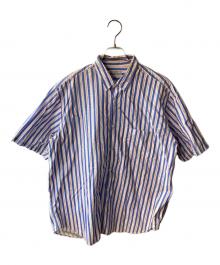 COMME des GARCONS HOMME（コムデギャルソン オム）の古着「ストライプショートスリーブシャツ」｜ブルー