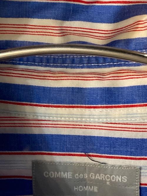 COMME des GARCONS HOMME（コムデギャルソン オム）COMME des GARCONS HOMME (コムデギャルソン オム) ストライプショートスリーブシャツ ブルー サイズ:不明の古着・服飾アイテム