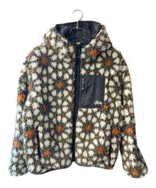 stussy（ステューシー）の古着「PATTERN SHERPA JACKET NATURAL」｜ブラック