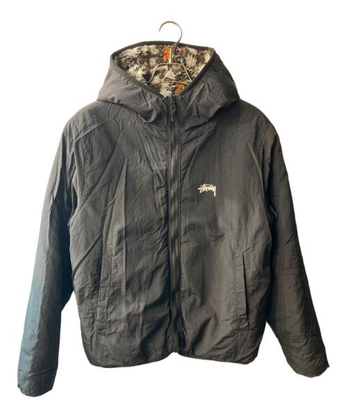 stussy（ステューシー）stussy (ステューシー) PATTERN SHERPA JACKET NATURAL ブラック サイズ:Mの古着・服飾アイテム