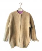 ELENDEEKエレンディーク）の古着「ラクーンミックスウールカーディガン」｜ブラウン