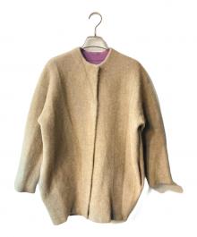 ELENDEEK（エレンディーク）の古着「ラクーンミックスウールカーディガン」｜ブラウン