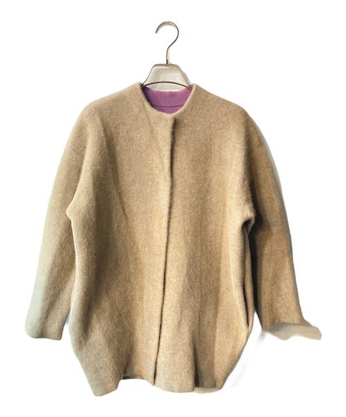 ELENDEEK（エレンディーク）ELENDEEK (エレンディーク) ラクーンミックスウールカーディガン ブラウン サイズ:Freeの古着・服飾アイテム