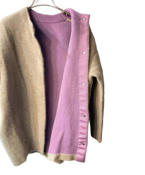 ELENDEEK（エレンディーク）ELENDEEK (エレンディーク) ラクーンミックスウールカーディガン ブラウン サイズ:Freeの古着・服飾アイテム