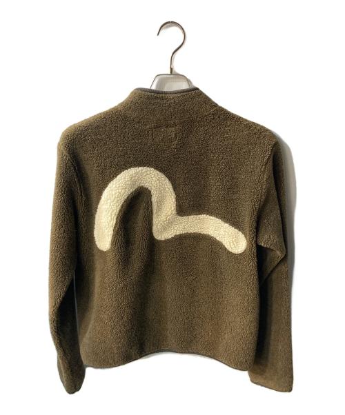 EVISU（エヴィス）EVISU (エヴィス) フリースジャケット刺繍ロゴビッグカモメ ブラウン サイズ:34の古着・服飾アイテム