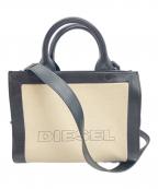 DIESELディーゼル）の古着「異素材MIX2WAYバッグ」｜ホワイト