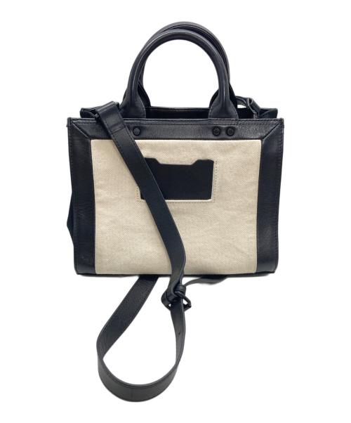 DIESEL（ディーゼル）DIESEL (ディーゼル) 異素材MIX2WAYバッグ ホワイトの古着・服飾アイテム