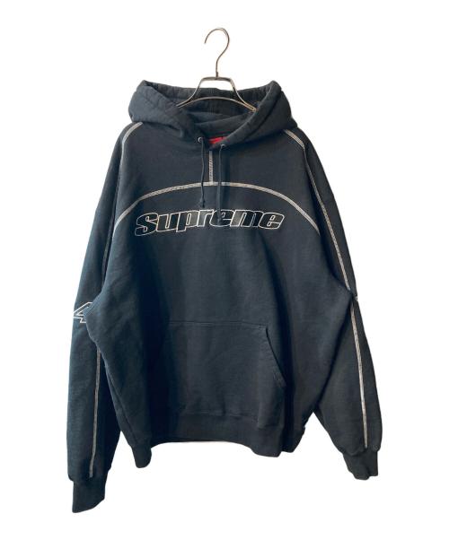 SUPREME（シュプリーム）Supreme (シュプリーム) Overlock Hooded Sweatshirt ブラック サイズ:XLの古着・服飾アイテム