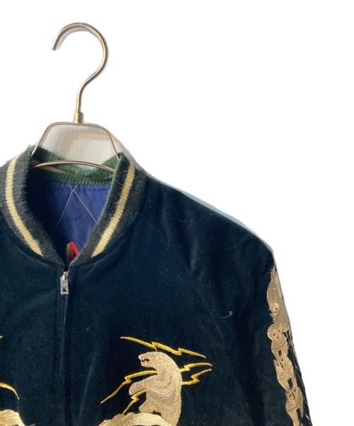 テーラー東洋（テーラートウヨウ）テーラー東洋 (テーラートウヨウ) リバーシブル別珍スカジャン ブラック サイズ:Ｓの古着・服飾アイテム