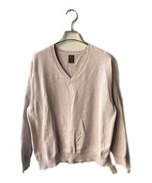 BATONER（バトナ―）の古着「Aging Cotton V-Neck」｜パープル