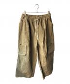 0-cho-rui-labオーレイチョウルイラボ）の古着「ワイドパンツ」｜ブラウン