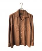 Needlesニードルズ）の古着「Cut-off Bottom One-Up Shirt - Pe/R Twill」｜ブラウン