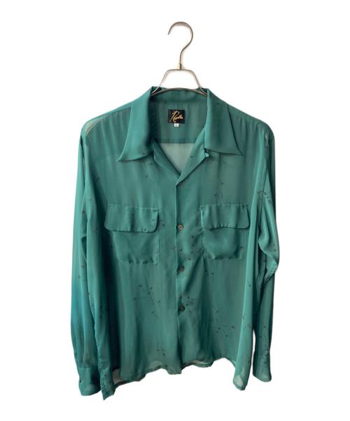 Needles（ニードルズ）Needles (ニードルズ) Classic Shirt -Poly Chiffon / Floral Printed- グリーン サイズ:Lの古着・服飾アイテム