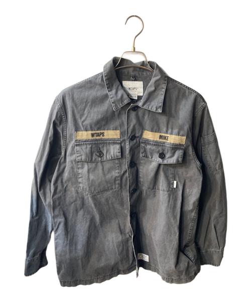 WTAPS（ダブルタップス）WTAPS (ダブルタップス) BUDS LS 02/SHIRT.COTTON.GABADINE ネイビー サイズ:02の古着・服飾アイテム