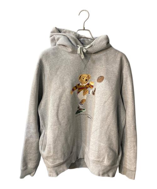 POLO RALPH LAUREN（ポロ・ラルフローレン）POLO RALPH LAUREN (ポロ・ラルフローレン) ポロベアプリントパーカー グレー サイズ:Lの古着・服飾アイテム