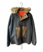 kolor/BEACONカラービーコン）の古着「プルオーバーフリースジャケット」｜グレー