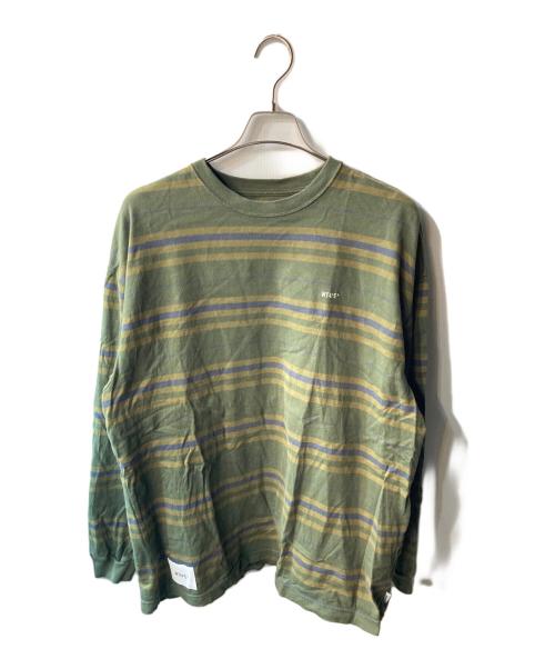 WTAPS（ダブルタップス）WTAPS (ダブルタップス) マルチボーダーカットソー グリーン サイズ:03の古着・服飾アイテム