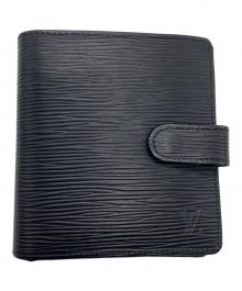 LOUIS VUITTON（ルイ ヴィトン）の古着「エピ ポルト ビエ コンパクト」｜ブラック
