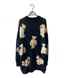 DOUBLE STANDARD CLOTHING（ダブルスタンダードクロージング）の古着「シャギーモール ベアニット」｜ブラック