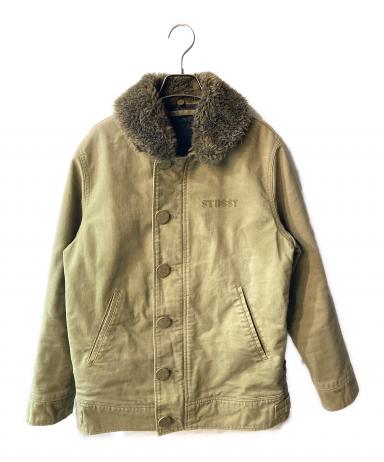 中古・古着通販】stussy (ステューシー) N-1デッキジャケット カーキ