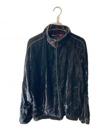 SUPREME（シュプリーム）の古着「CRUSHED VELVET TRACK JACKET」｜ブラック