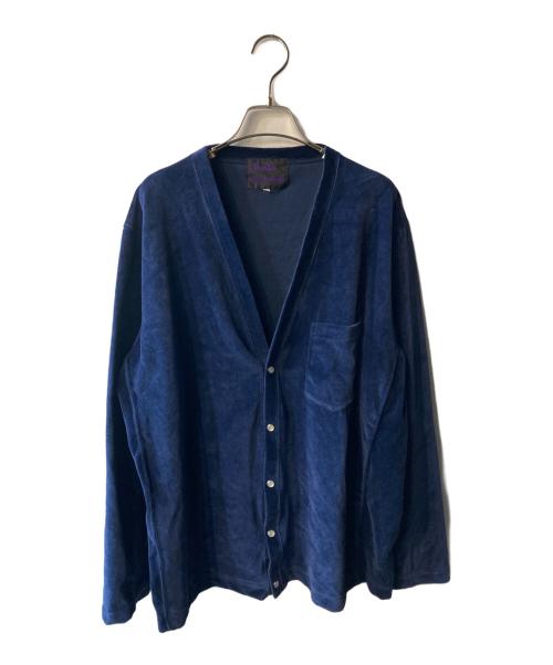 Needles sportswear（ニードルズスポーツウェア）Needles Sportswear (ニードルズスポーツウェア) ベロアカーディガン ネイビー サイズ:XLの古着・服飾アイテム