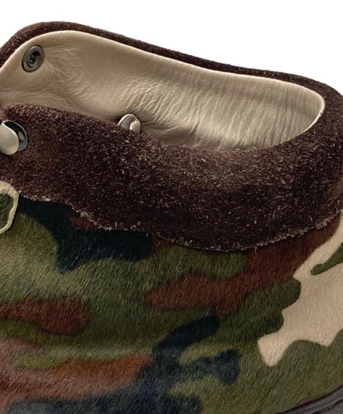 DOLCE & GABBANA（ドルチェ＆ガッバーナ）DOLCE & GABBANA (ドルチェ＆ガッバーナ) ハラコミッドカットスニーカー ブラウン×グリーン サイズ:8の古着・服飾アイテム