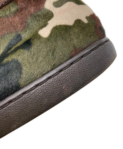 DOLCE & GABBANA（ドルチェ＆ガッバーナ）DOLCE & GABBANA (ドルチェ＆ガッバーナ) ハラコミッドカットスニーカー ブラウン×グリーン サイズ:8の古着・服飾アイテム