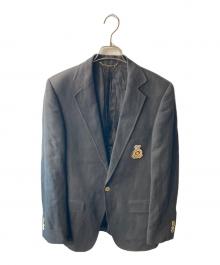 DOLCE & GABBANA（ドルチェ＆ガッバーナ）の古着「金釦エンブレムテーラードジャケット」｜ネイビー