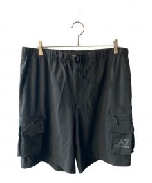 EA7（イーエーセブン）の古着「ショートパンツ カーゴショーツ」｜ブラック