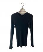AURALEEオーラリー）の古着「RIB KNIT V-NECK P/O」｜ブラック