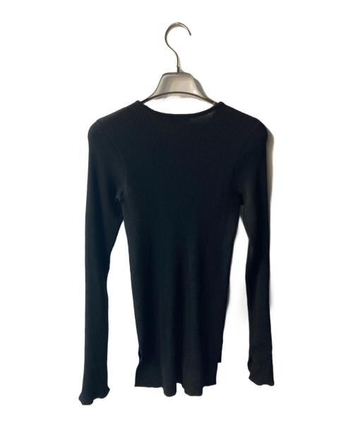 AURALEE（オーラリー）AURALEE (オーラリー) RIB KNIT V-NECK P/O ブラック サイズ:1の古着・服飾アイテム