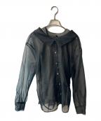 FRAY IDフレイ アイディー）の古着「カシュクールシャツレイヤードニット」｜ブラック