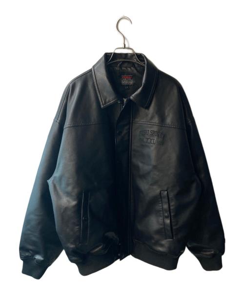 FUBU（フブ）FUBU (フブ) ECO LEATHER BLOUSON ブラック サイズ:Lの古着・服飾アイテム