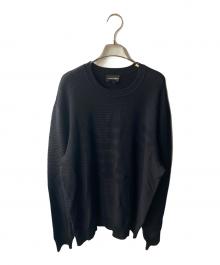 EMPORIO ARMANI（エンポリオ アルマーニ）の古着「プルオーバー ニット セーター」｜ブラック