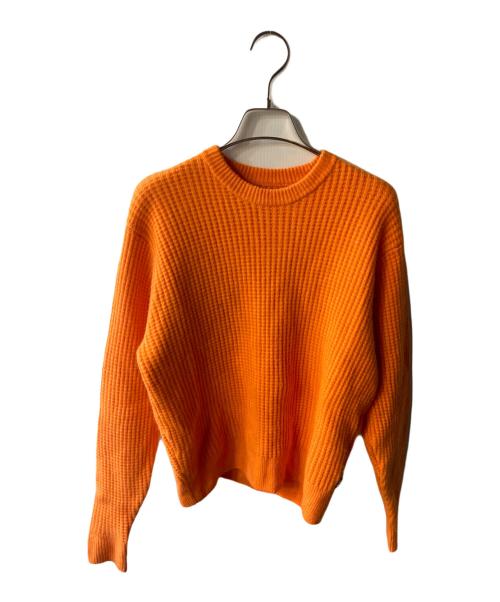 stussy（ステューシー）stussy (ステューシー) WAFFLE CASHMERE SWEATER オレンジ サイズ:Ｓの古着・服飾アイテム