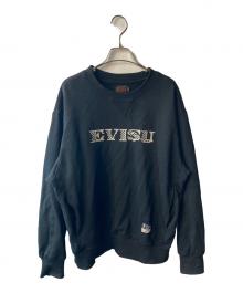 EVISU（エヴィス）の古着「鶴とカモメ刺繍 リラックスフィット スウェットシャツ」｜ブラック