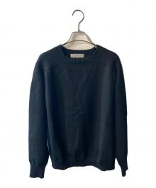 MARKAWARE（マーカウェア）の古着「クルーネックショートニット」｜ブラック