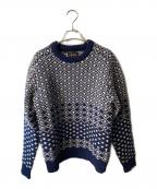 BEAMS PLUSビームスプラス）の古着「バーズアイニットセーター」｜ネイビー